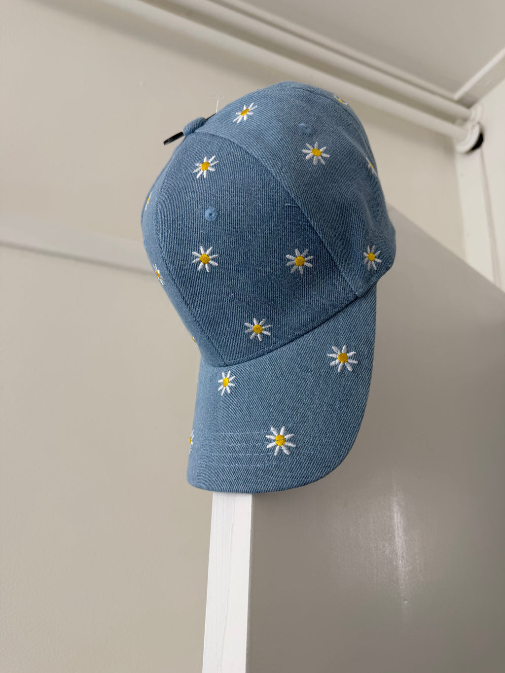 Denim pet bloem blauw