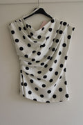 Stippen top wit/zwart