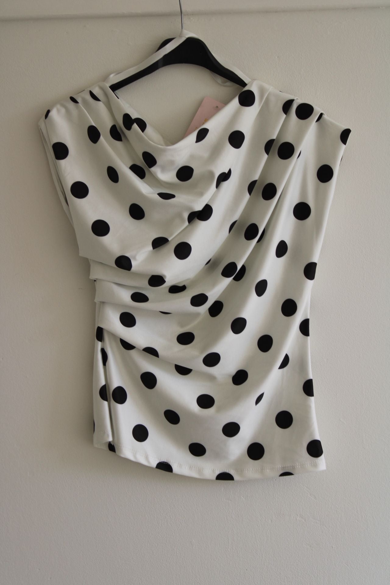 Stippen top wit/zwart