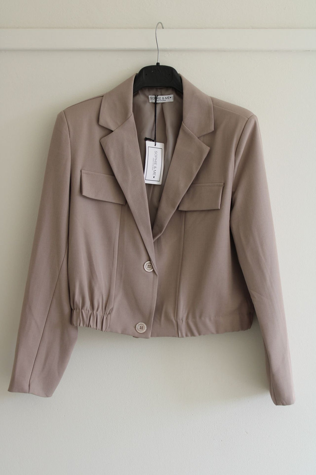 Taupe Cropped Blazer