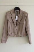 Taupe Cropped Blazer