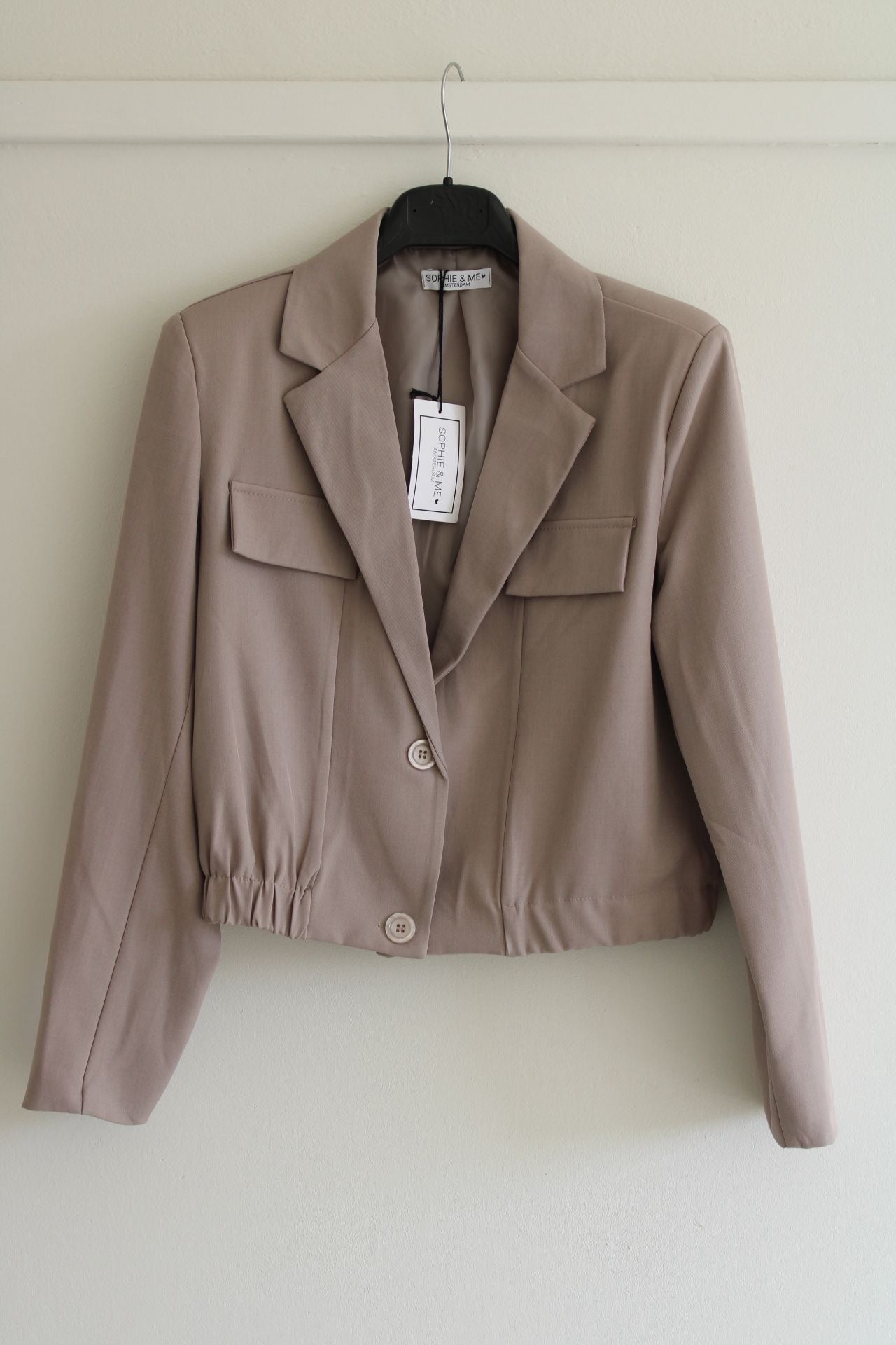 Taupe Cropped Blazer