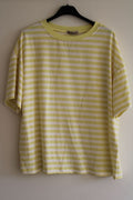 T-shirt gestreept lemon/wit