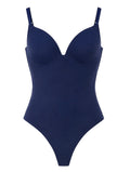 V-neck Body Marine Blauw