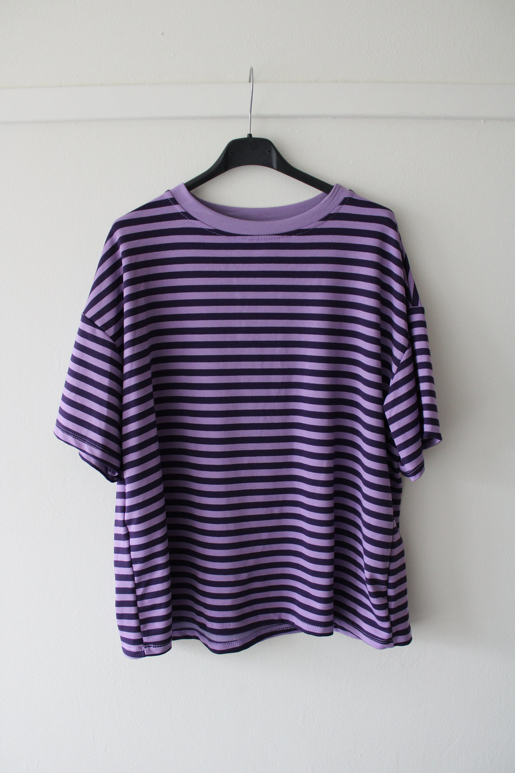 Gestreept shirt paars