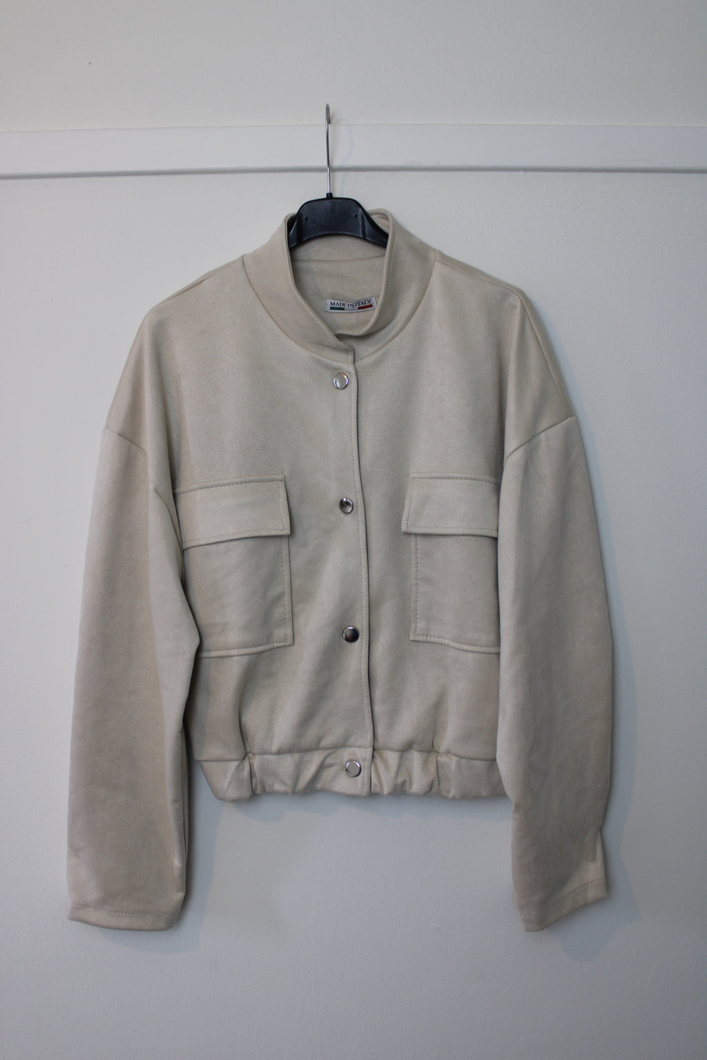 Beige suède bomberjack