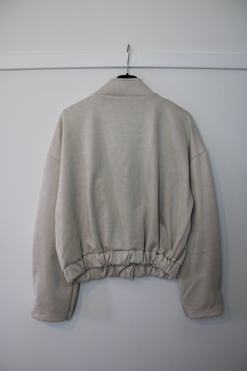 Beige suède bomberjack