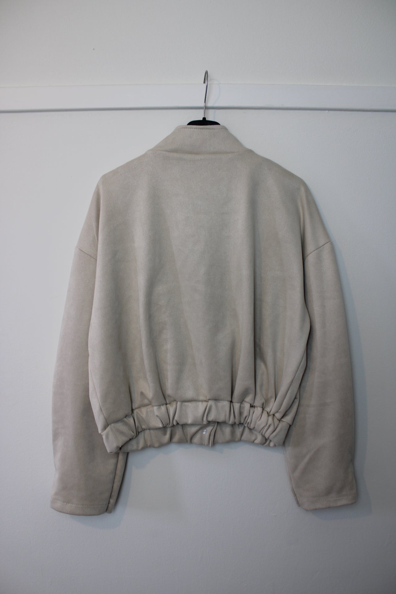 Beige suède bomberjack