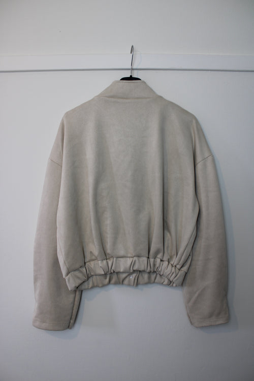 Beige suède bomberjack