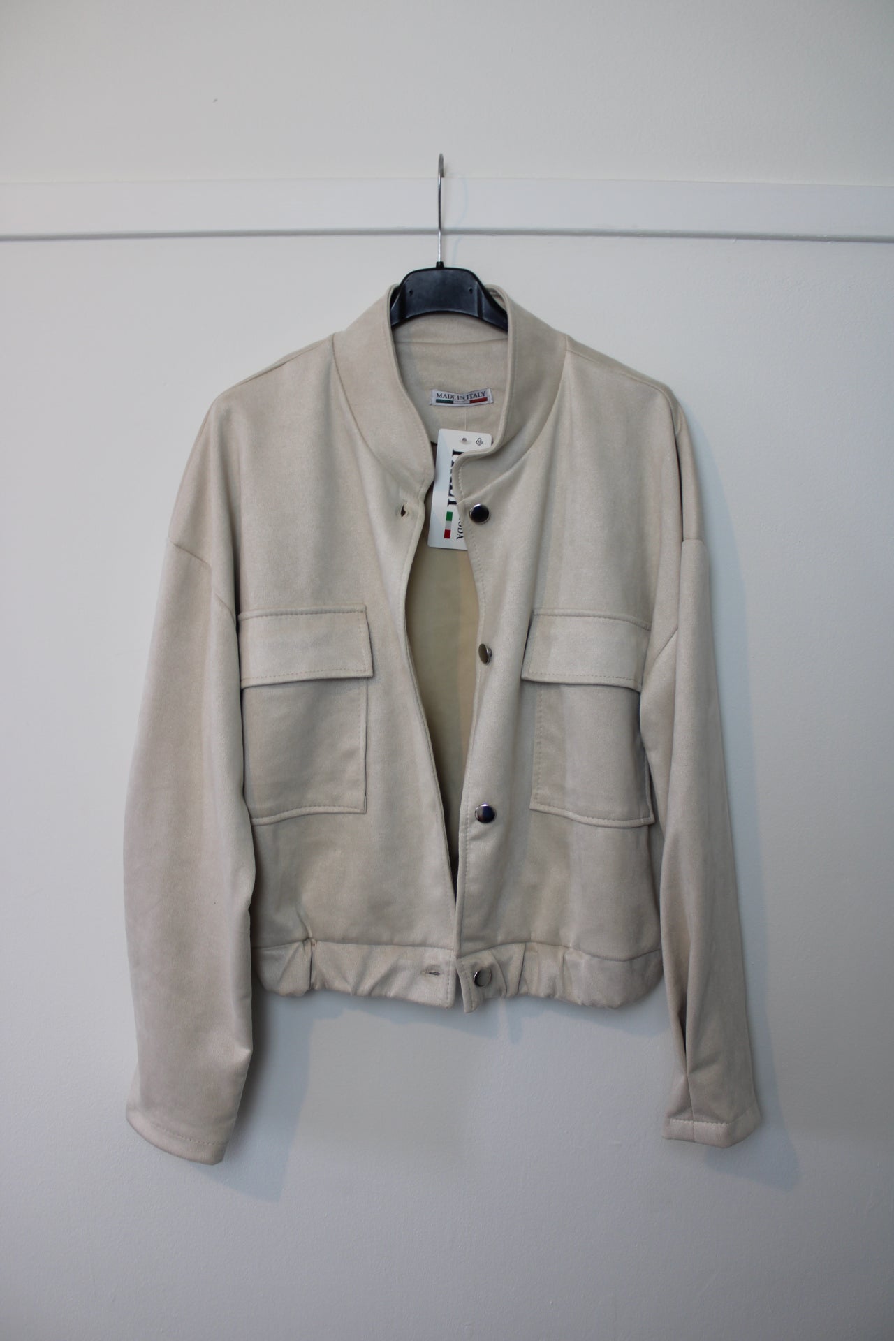 Beige suède bomberjack