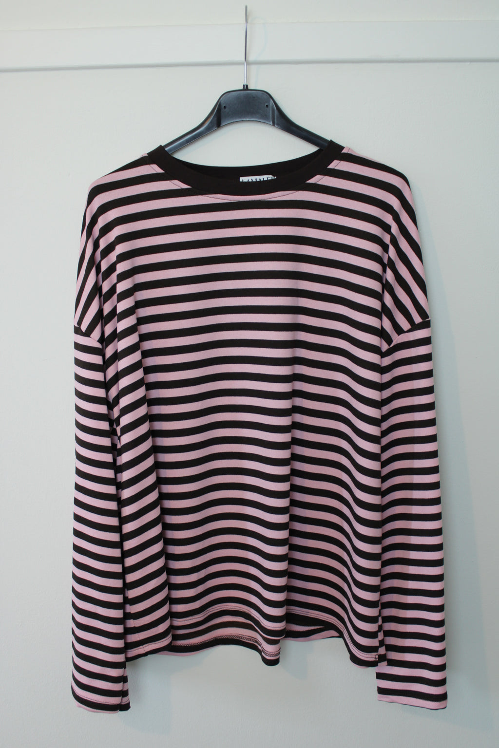 Bruin/roze gestreepte top met lange mouwen