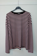 Bruin/roze gestreepte top met lange mouwen