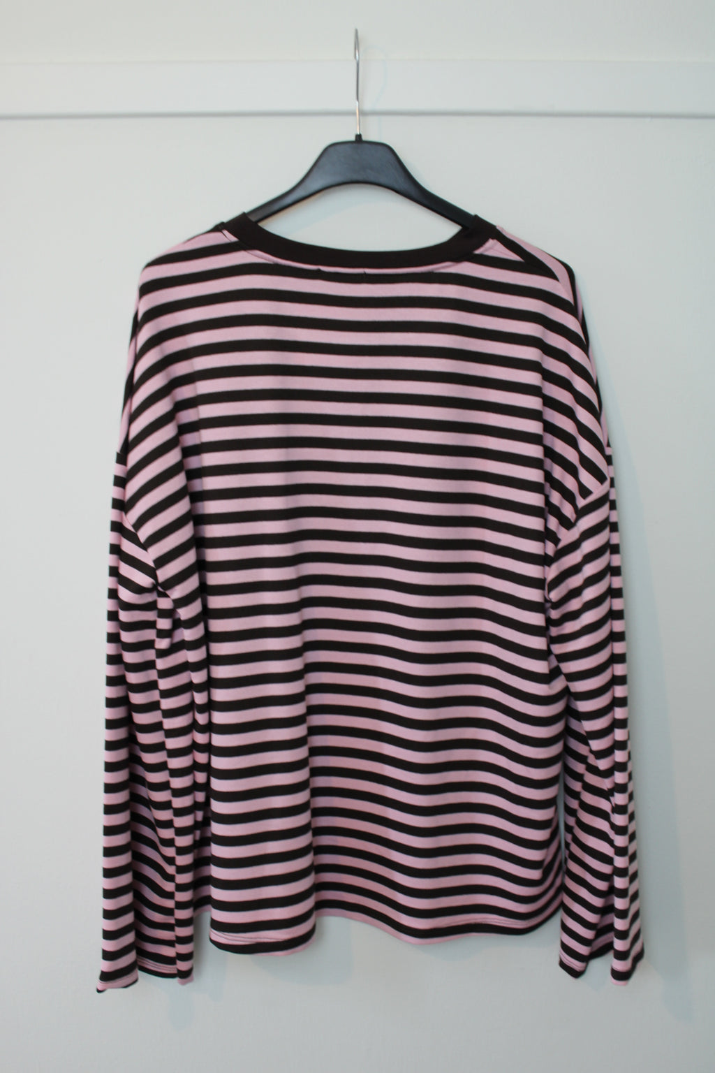 Bruin/roze gestreepte top met lange mouwen