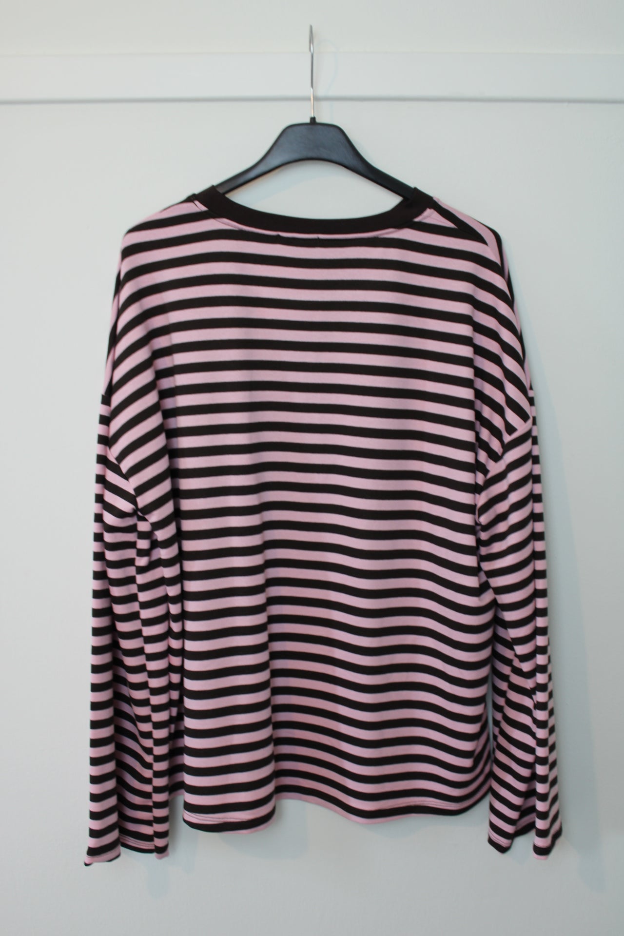 Bruin/roze gestreepte top met lange mouwen