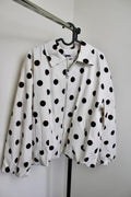 Polka Dot Bomberjack – Wit/Zwart