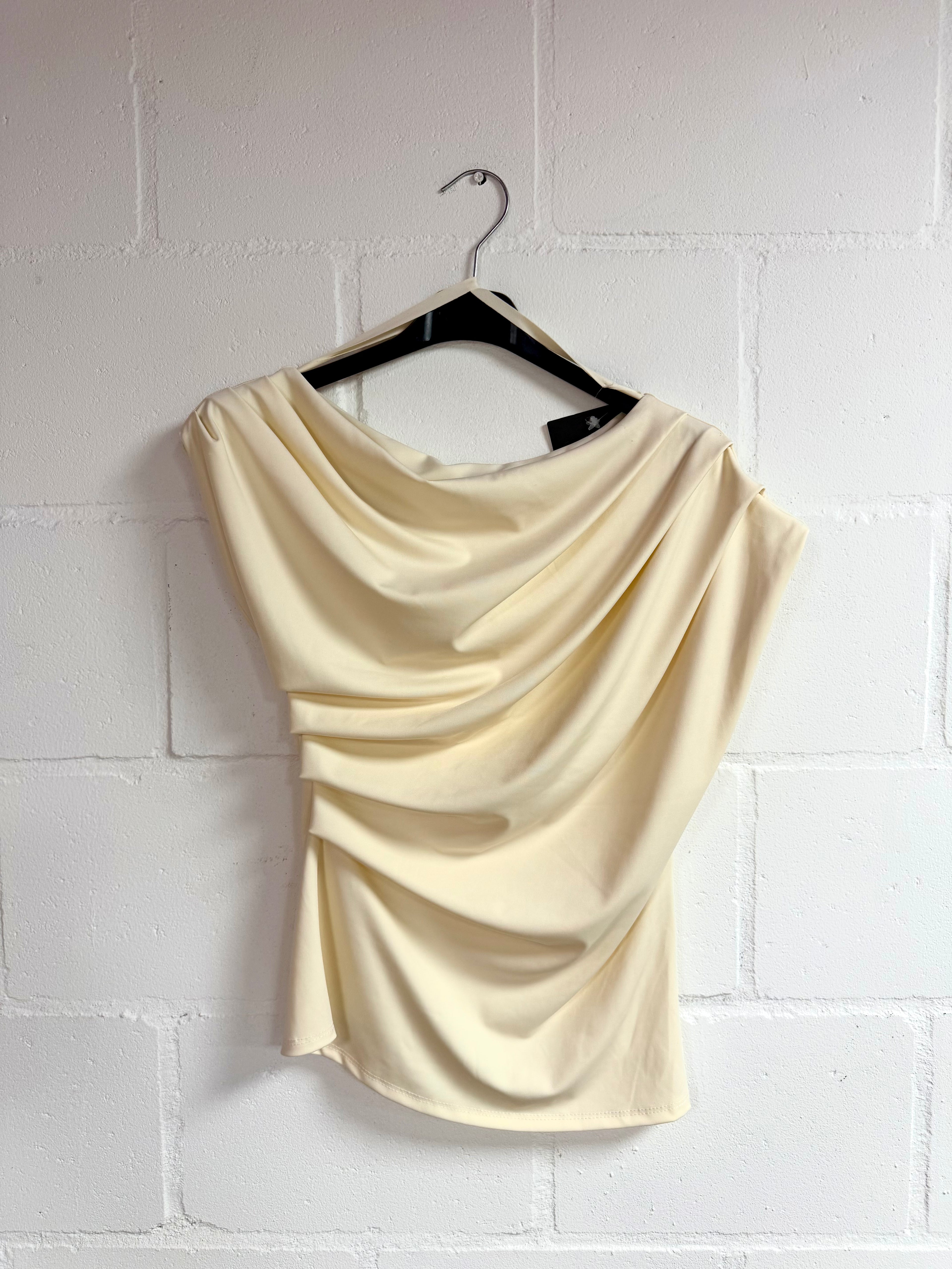 Sample Beige Watervalhals Top