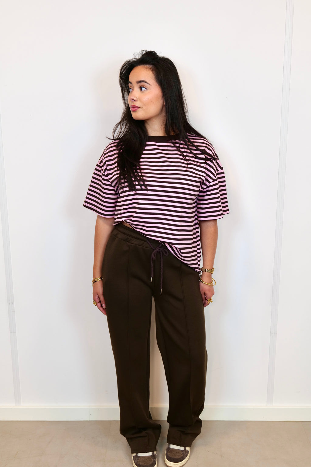 Jogger pantalon bruin