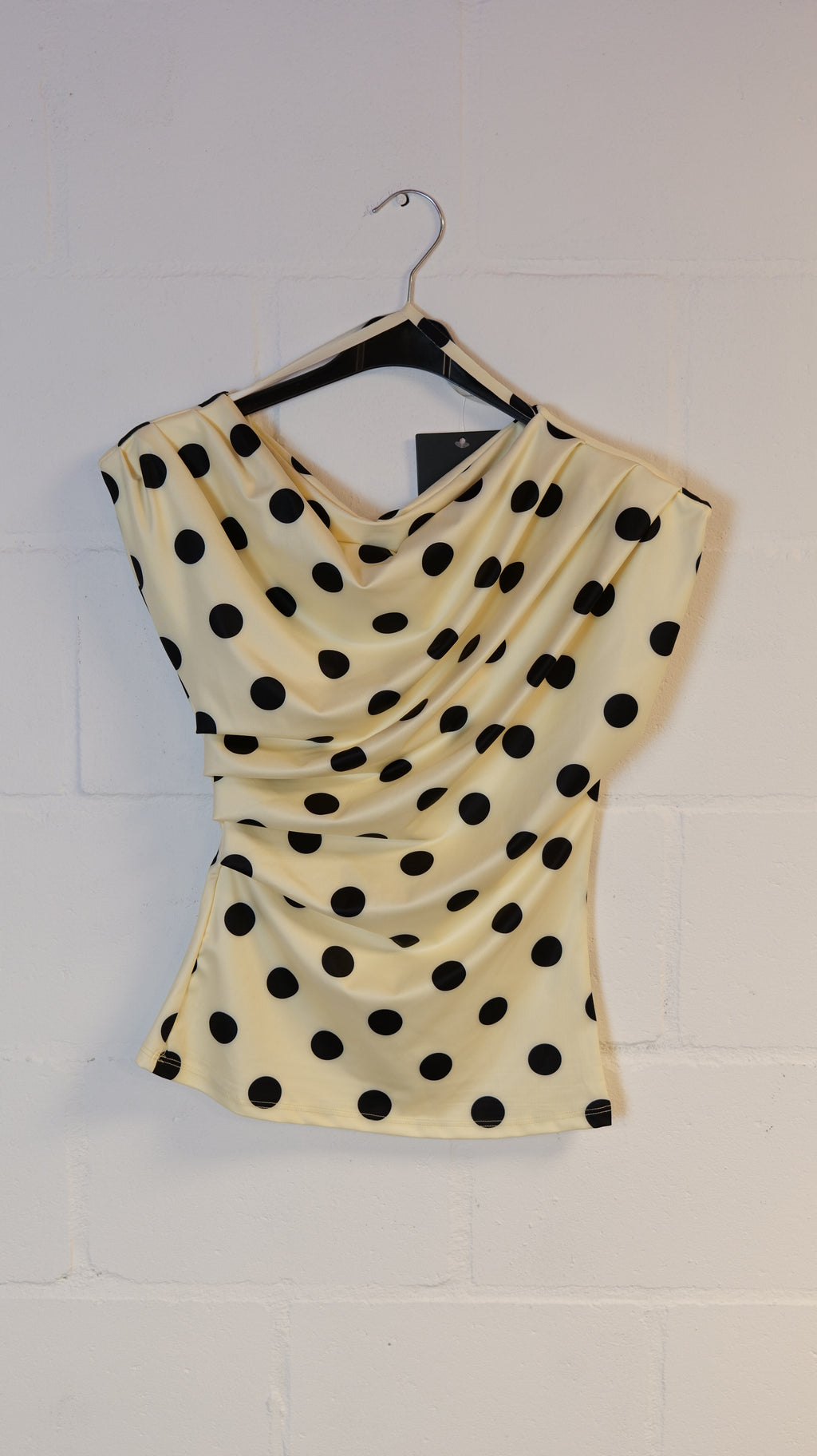 Stippen Top Geel/Zwart