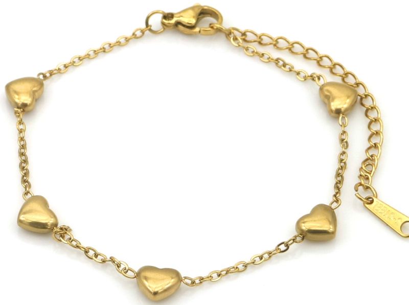 Gouden Hartjes Armband