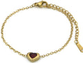 Gouden Hart Armband Rood