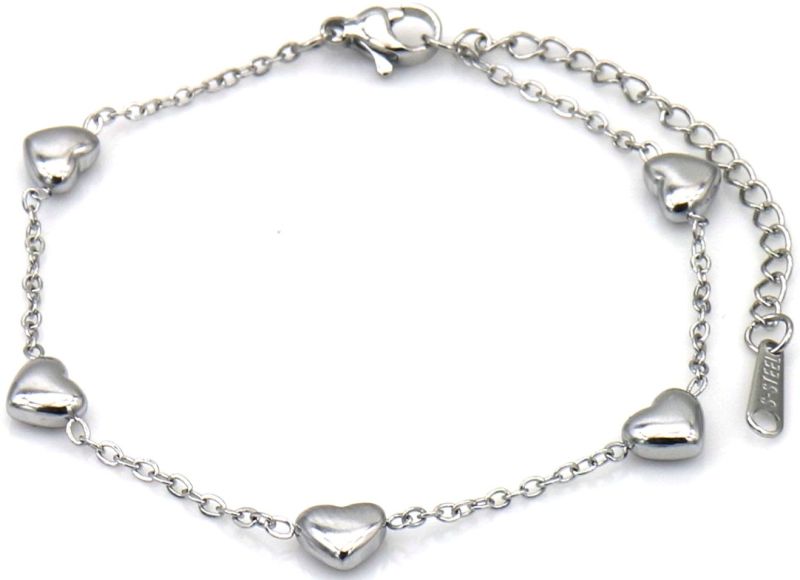 Zilveren Hartjes Armband
