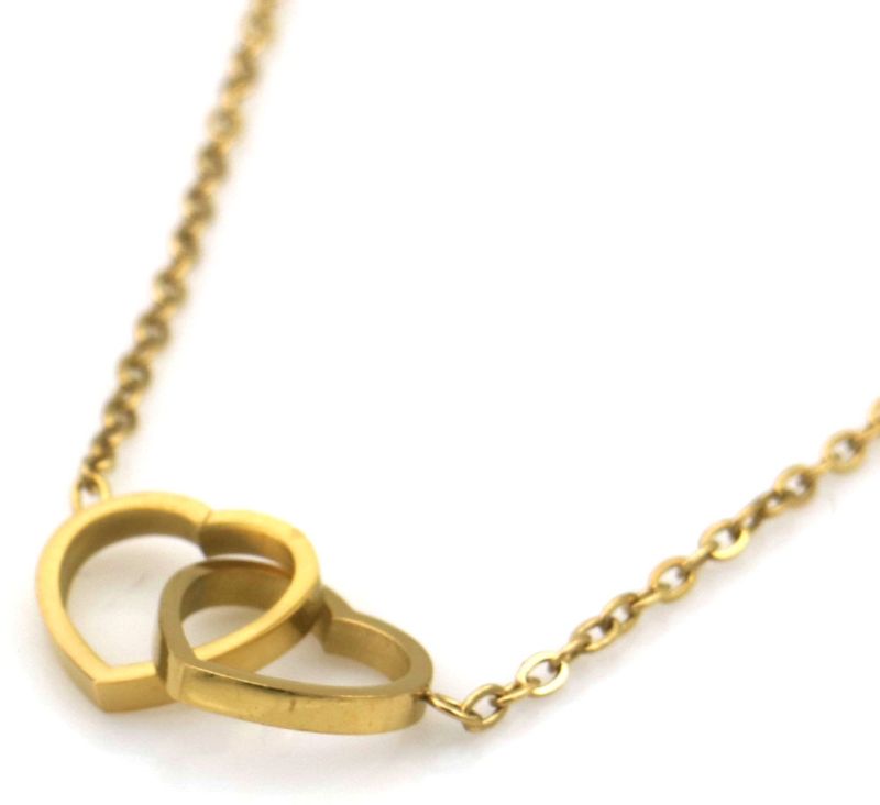 Gouden Double Heart Ketting