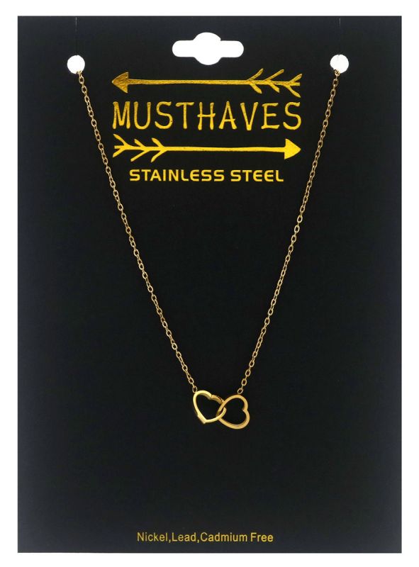Gouden Double Heart Ketting