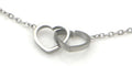 Zilveren Double Heart Ketting